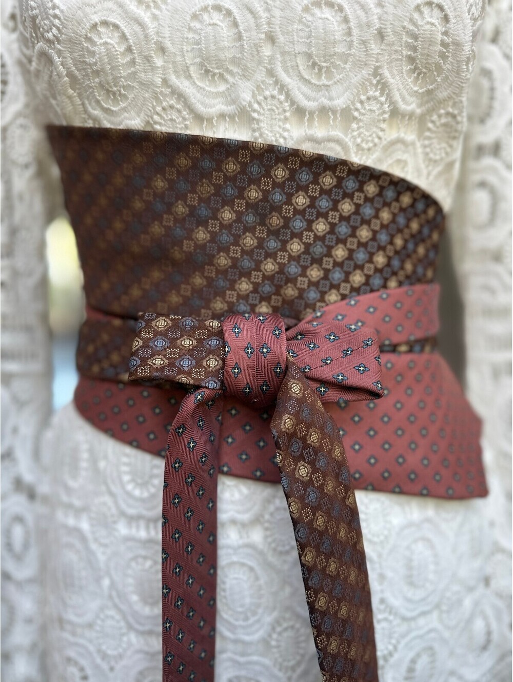 Upcycled Silk Obi Wrap Belt | Corset Waist Belt | OOAK | OS |